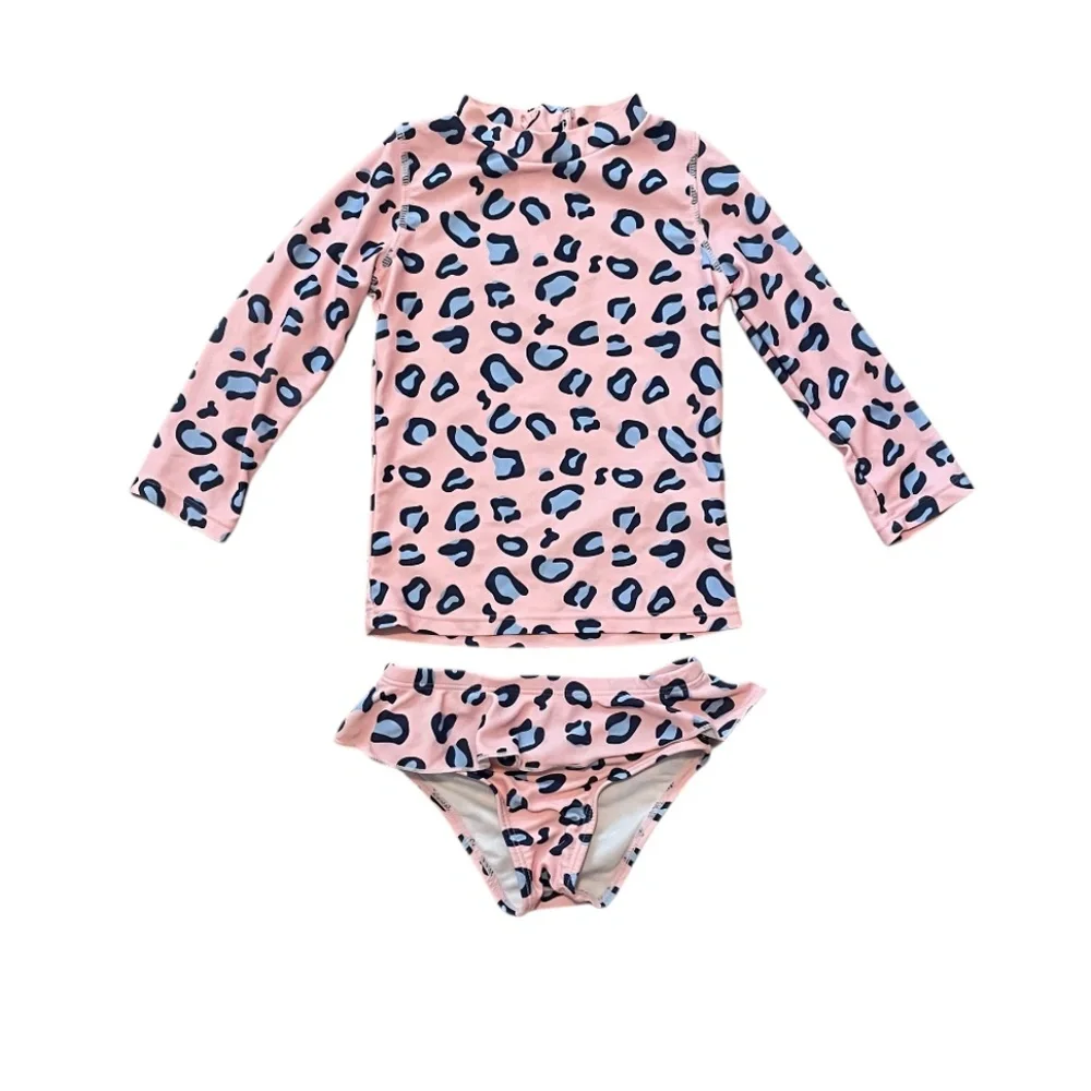 Shade Critters Girl’s 2 Piece Swimsuit Rashguard Size 2T
